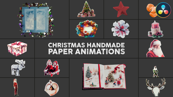 Photo of Christmas Handmade Paper Animations | DaVinci Resolve – Videohive 55314380