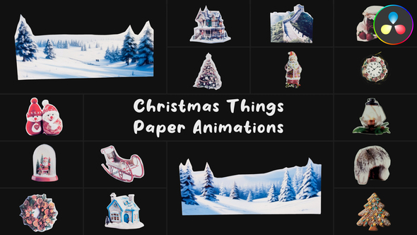 Photo of Christmas Things Paper Animations for DaVinci Resolve – Videohive 55542457
