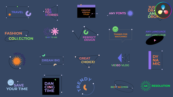 Photo of Creative Minimal Titles for DaVinci Resolve – Videohive 55519155