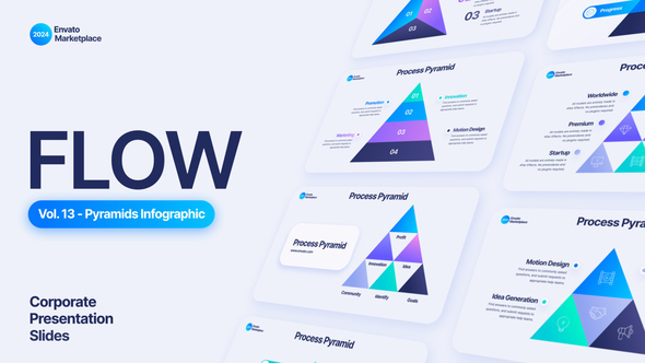 Photo of Flow – Pyramids Infographic Scenes Pack – Videohive 55290377