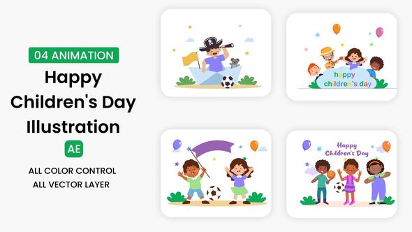 Photo of Happy Children’s Day Illustration – Videohive 54969450