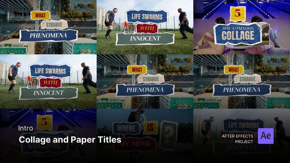 Photo of Intro/Opening – Collage and Paper Titles After Effects Project Files – Videohive 55244327