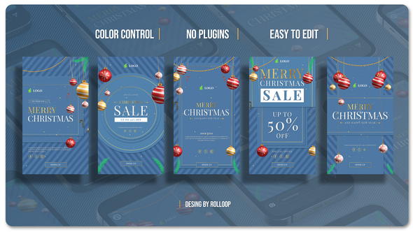 Photo of Merry Christmas And Christmas Sale Stories V1 – Videohive 55224856