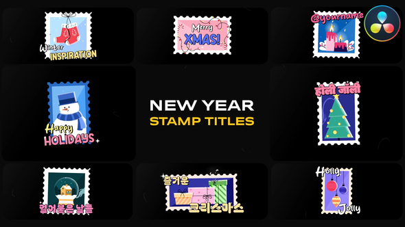 Photo of New Year Stamp Titles for DaVinci Resolve – Videohive 55519956