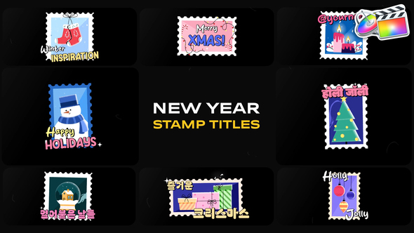 Photo of New Year Stamp Titles for FCPX – Videohive 55543761