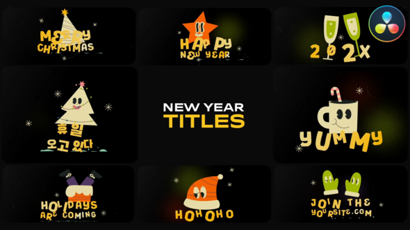 Photo of New Year Titles for DaVinci Resolve – Videohive 55543713