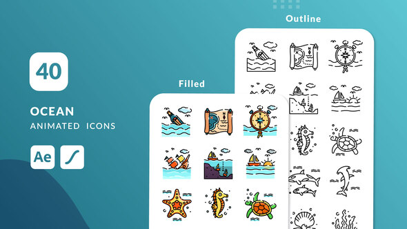 Photo of Ocean Animated Icons | After Effects – Videohive 55287501