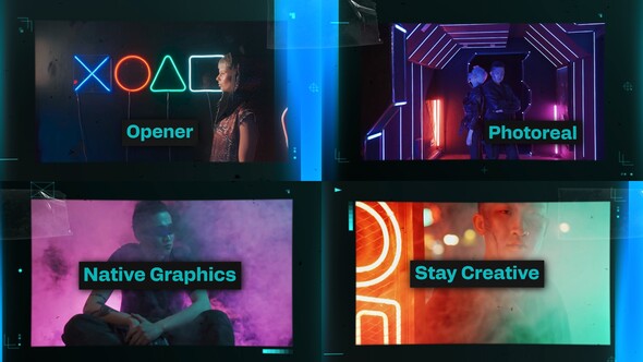 Photo of Photo Editor Slides Opener: Neon Cyberpunk Intro for Premiere Pro – Videohive 55331860