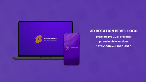 Photo of Premiere Pro 3D Rotation Bevel Logo for PC and Mobile – Videohive 55381609