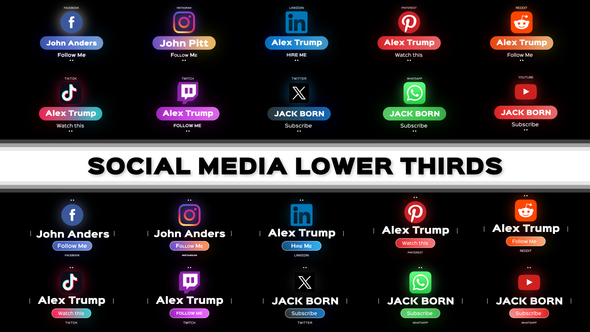 Photo of Social Media Lower Thirds – Videohive 55068868