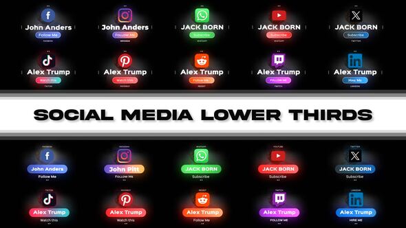 Photo of Social Media Lower Thirds – Videohive 55360118