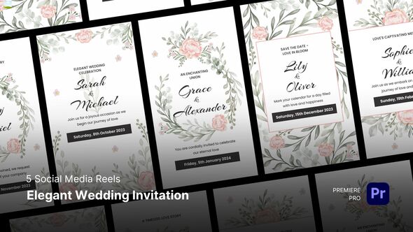 Photo of Social Media Reels – Elegant Wedding Invitation Premiere Pro Templates – Videohive 55421015