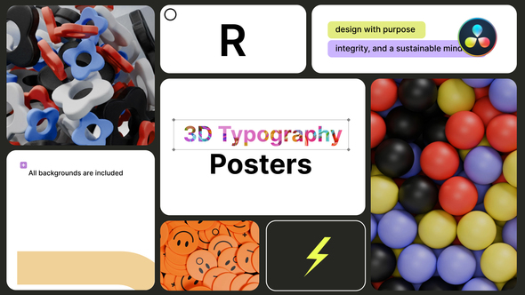 Photo of Typography Posters 3D for DaVinci Resolve – Videohive 55327946