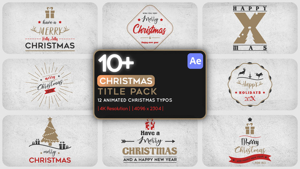 Photo of 12 Christmas Title Pack 4k – Videohive 55917262