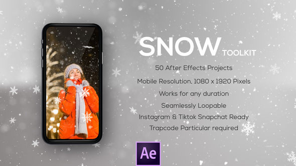 Photo of Snow Backgrounds – 50 Snow Overlays – Instagram – Vertical Resolution – For Mobile Videos – Videohive 41021662