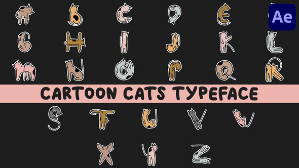 Photo of Cartoon Cats Animated Typeface for After Effects – Videohive 55725407