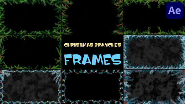 Photo of Christmas Branches Frames for After Effects – Videohive 55984337