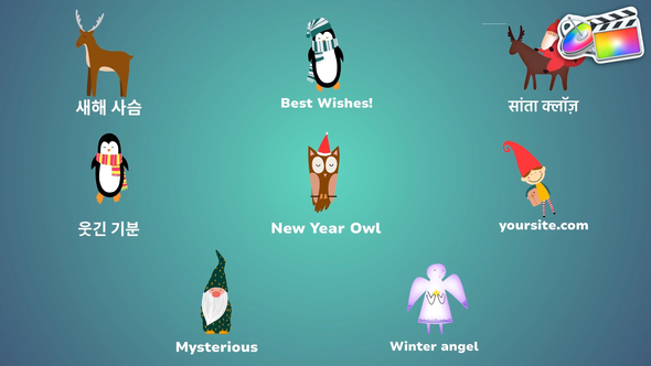 Photo of Christmas Characters Icons And Titles for FCPX – Videohive 55727344