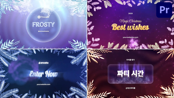 Photo of Christmas Frames Typography for Premiere Pro – Videohive 55770240