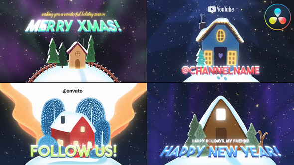 Photo of Christmas Houses Greetings for DaVinci Resolve – Videohive 55846942