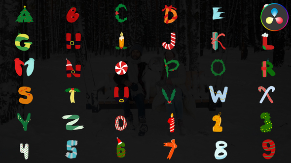 Photo of Christmas Things Font Alphabet for DaVinci Resolve – Videohive 55845863