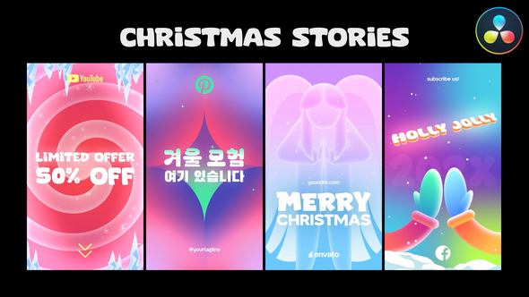 Photo of Christmas Typography Stories | DaVinci Resolve – Videohive 55918160