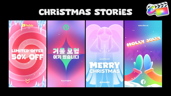 Photo of Christmas Typography Stories | FCPX – Videohive 55917937