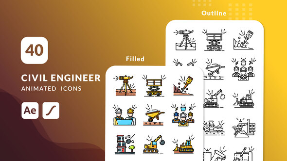 Photo of Civil Engineer Animated Icons | After Effects – Videohive 55917108