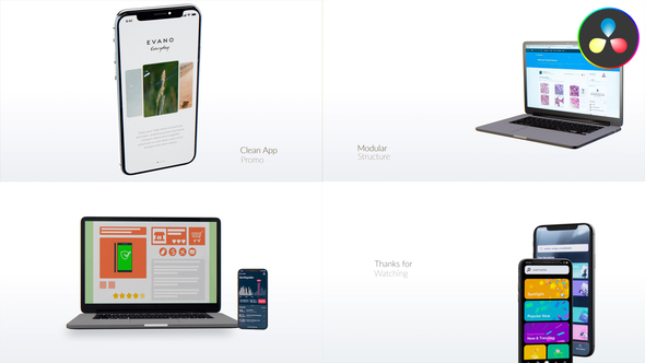 Photo of Clean App Promo for DaVinci Resolve – Videohive 55904611