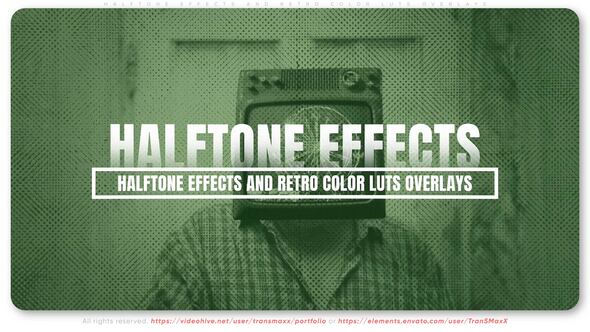 Photo of Halftone Effects and Retro Color LUTs Overlays – Videohive 55814935