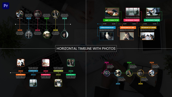 Photo of Horizontal Timeline With Photos | Premiere Pro – Videohive 55881090