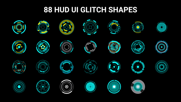 Photo of HUD UI Glitch Shapes – Videohive 55782512