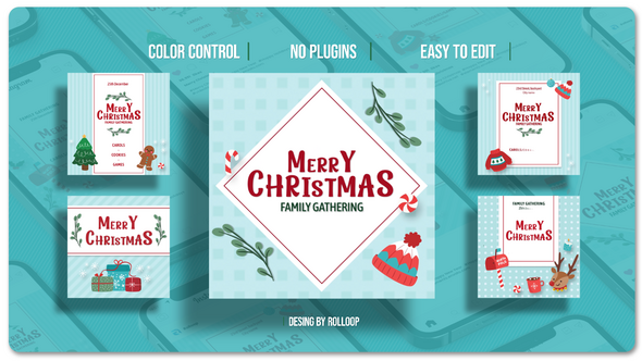 Photo of Merry Christmas Posts V1 – Videohive 55729438