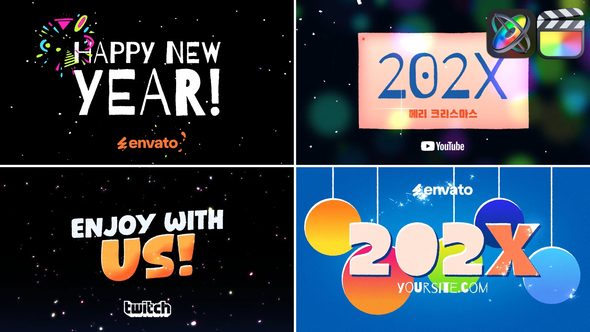 Photo of New Year Typography for FCPX – Videohive 55651106