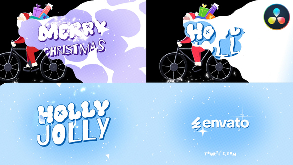 Photo of Santa On Bike Logo Opener | DaVinci Resolve – Videohive 55742916