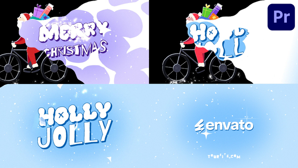 Photo of Santa On Bike Logo Opener | Premiere Pro MOGRT – Videohive 55769094