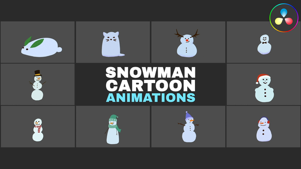 Photo of Snowman Cartoon Animations for DaVinci Resolve – Videohive 55995189