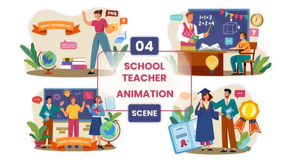 Photo of Teachers Day Animation Scene – Videohive 55806988