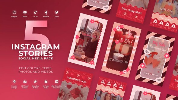 Photo of Valentine Day Instagram Vertical Reel MOGRT Premiere Pro – Videohive 55836521