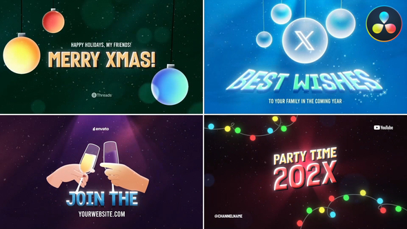 Photo of Xmas Posters Typography | DaVinci Resolve – Videohive 55694037