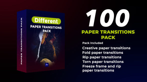 Photo of 100 Paper Transitions Pack | MOGRT – Videohive 56489875