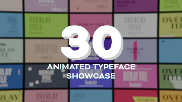 Photo of Animated Typeface Showcase – Videohive 56438945