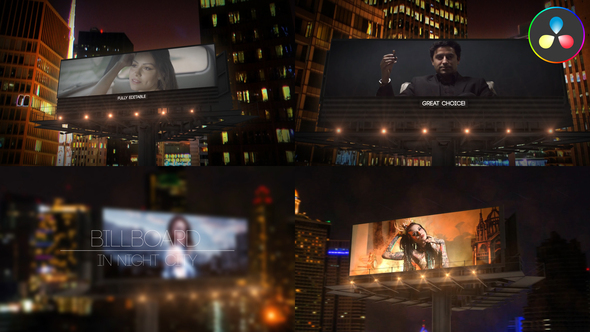 Photo of Billboard In Night City for DaVinci Resolve – Videohive 56323477