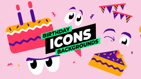 Photo of Birthday Icons Backgrounds – Videohive 56261987