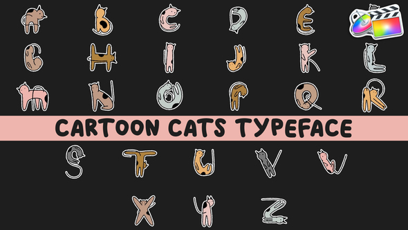 Photo of Cartoon Cats Animated Typeface for FCPX – Videohive 56280796