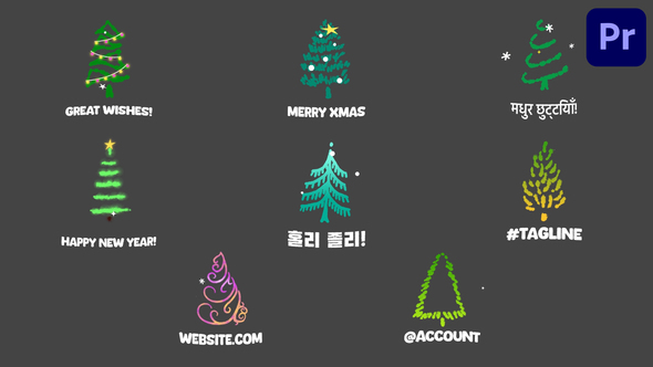 Photo of Cartoon Christmas Trees Animations Icons And Titles for Premiere Pro – Videohive 56080574