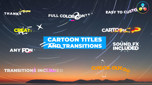 Photo of Cartoon Titles And Transitions | DaVinci Resolve – Videohive 56071040