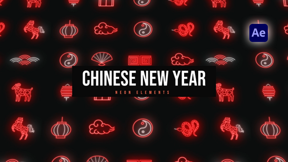 Photo of Chinese New Year Neon Icons – Videohive 56490869