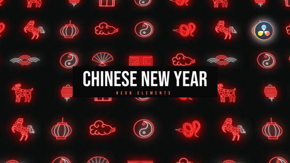 Photo of Chinese New Year Neon Icons – Videohive 56490907