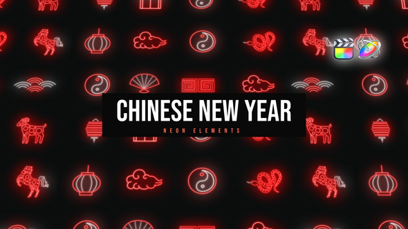 Photo of Chinese New Year Neon Icons – Videohive 56490981